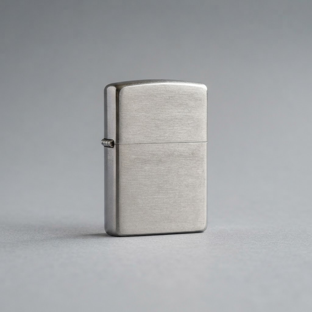 Brushed-Metal Flip Lighter